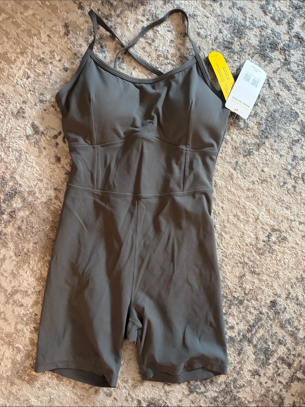 Strappy grey Active Romper